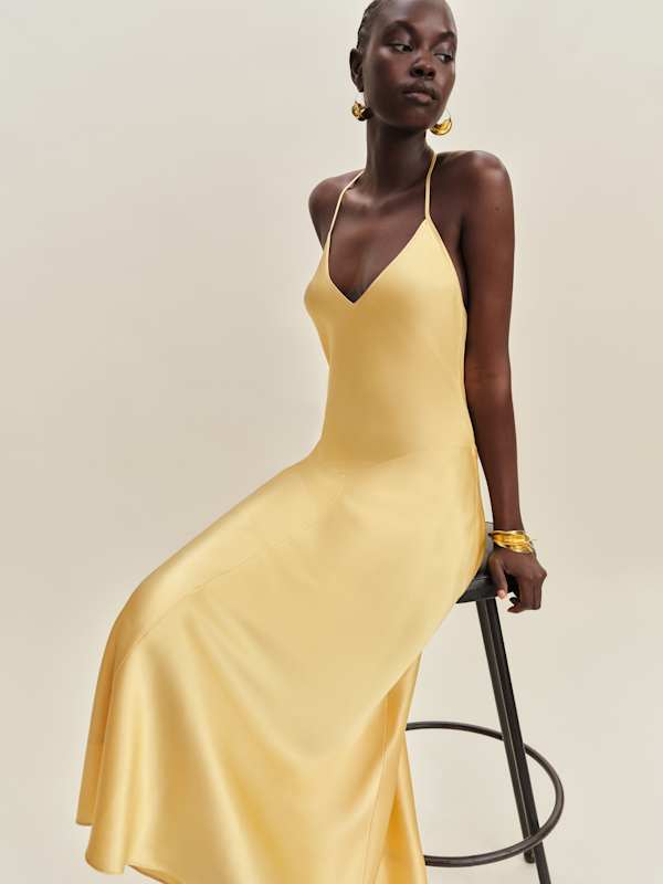 Nari Silk Dress - Sunshine